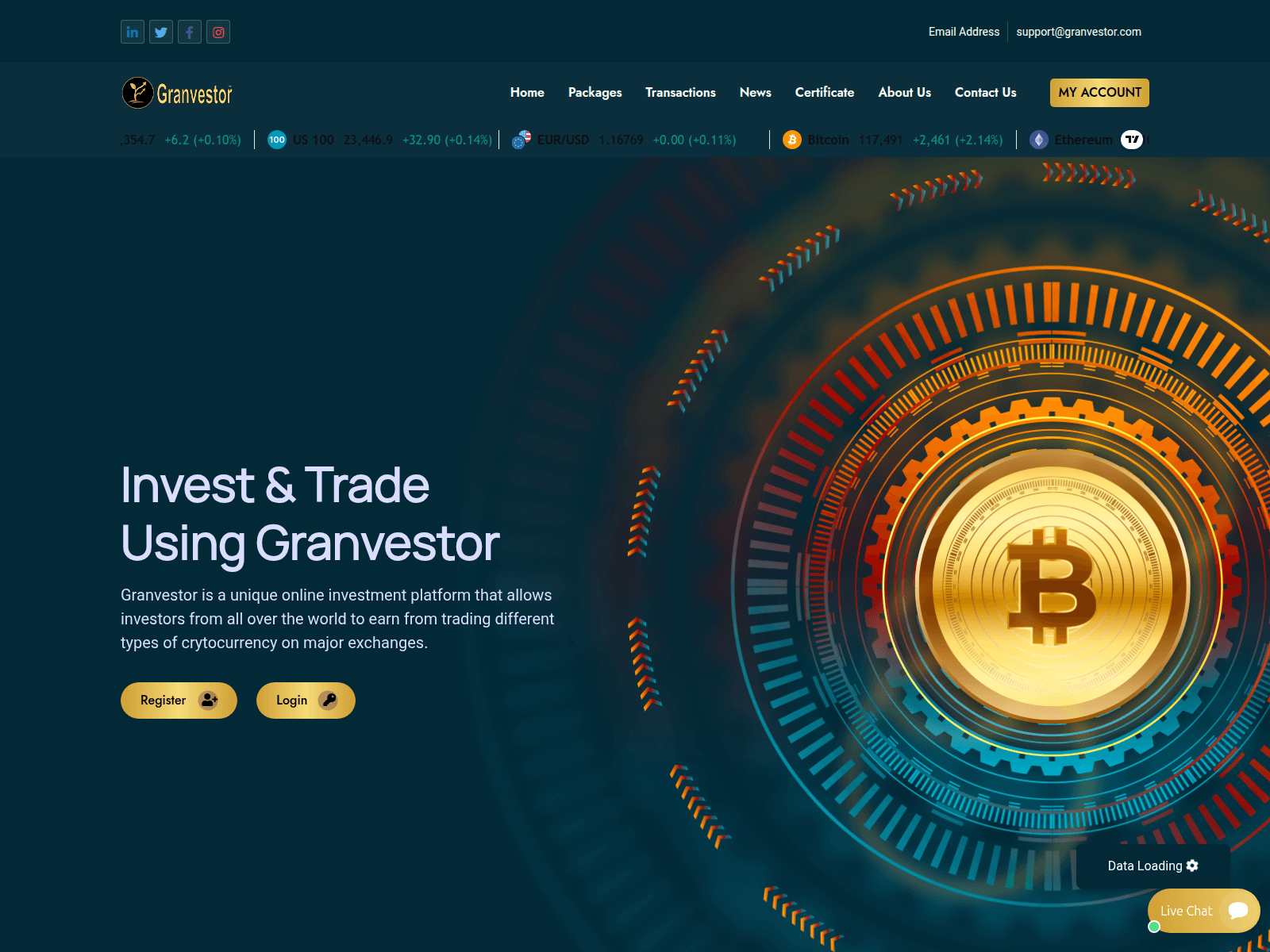 Screenshot of granvestor.com