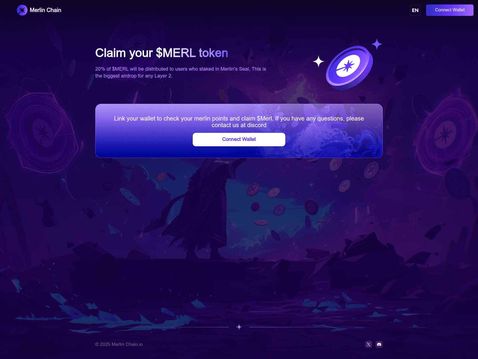 Screenshot of merlin-airdrop.live