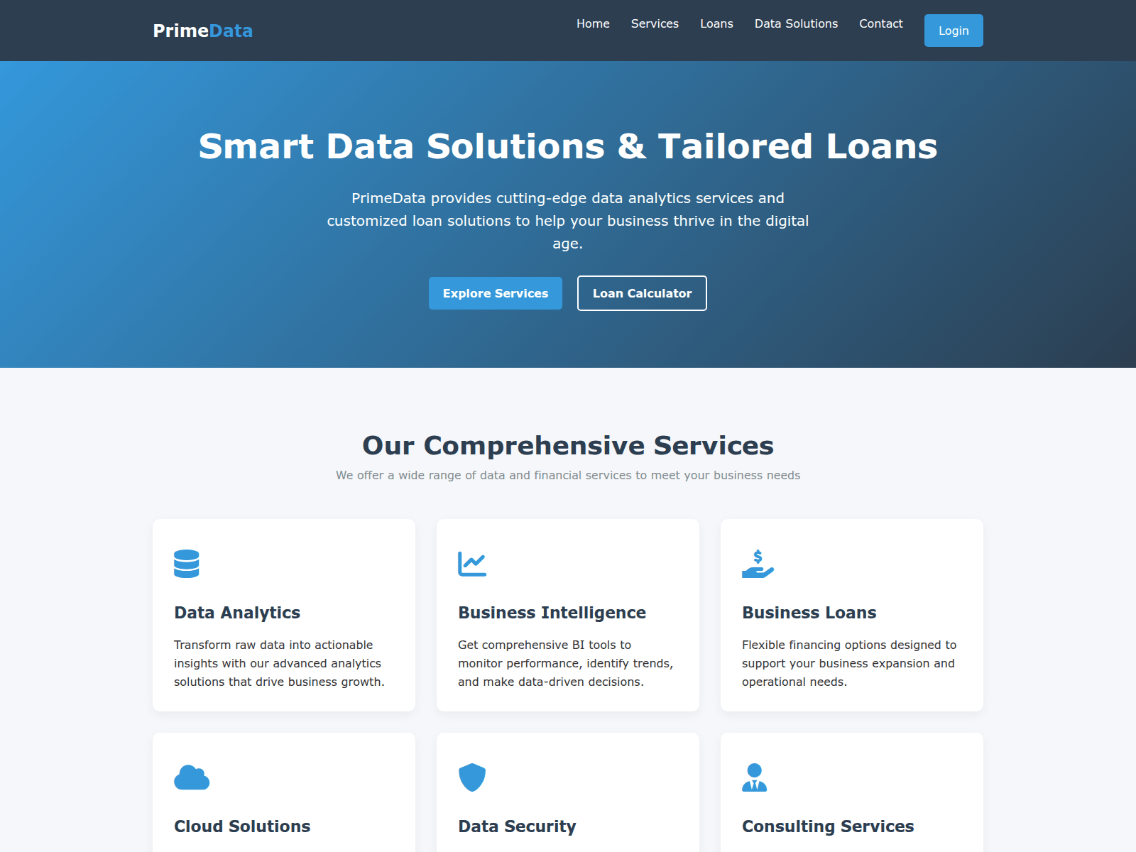 Screenshot of primedata.africa