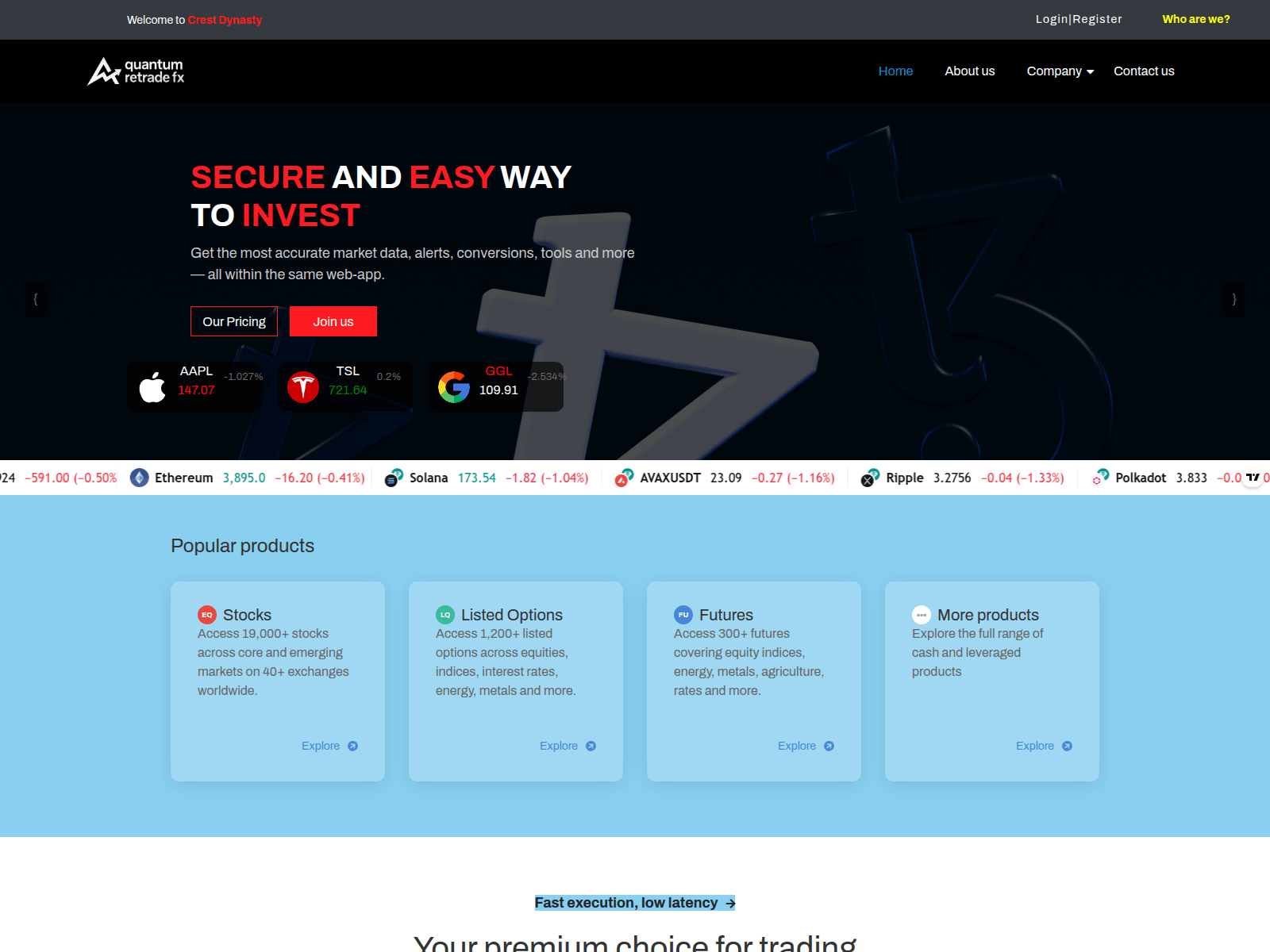 Screenshot of crestdynasty.com