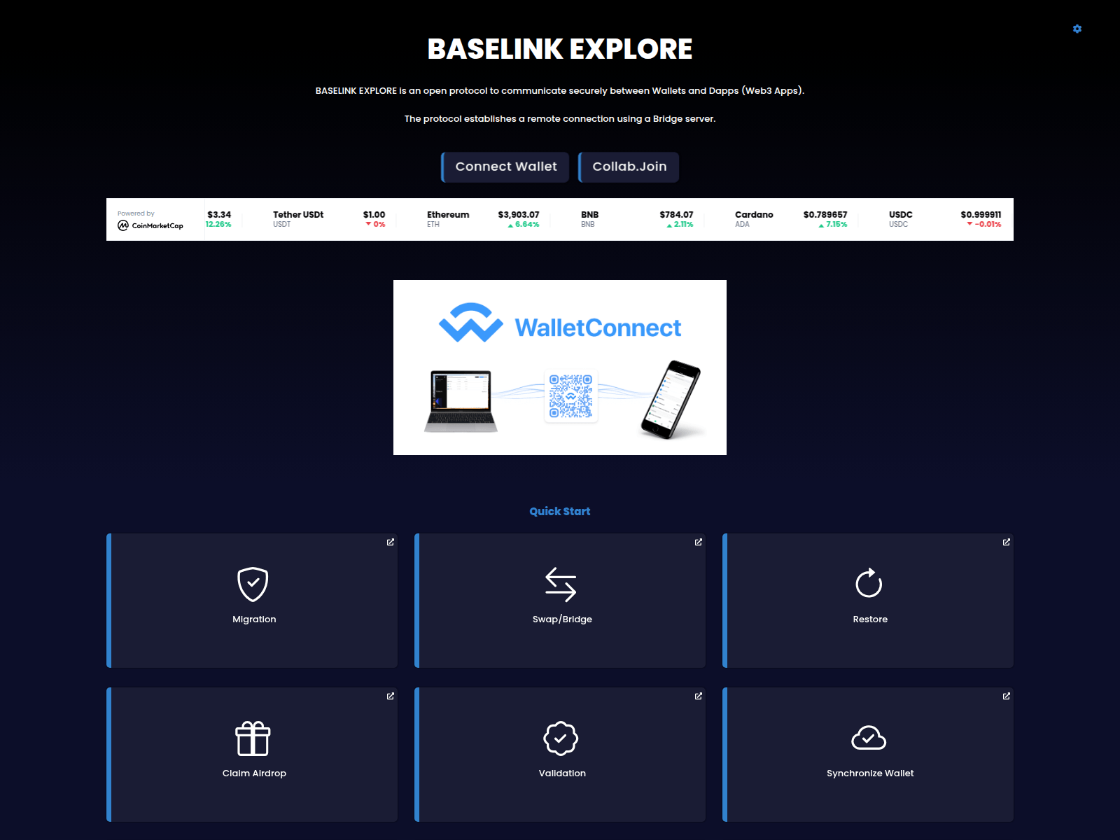 Screenshot of baselinkexplore.net