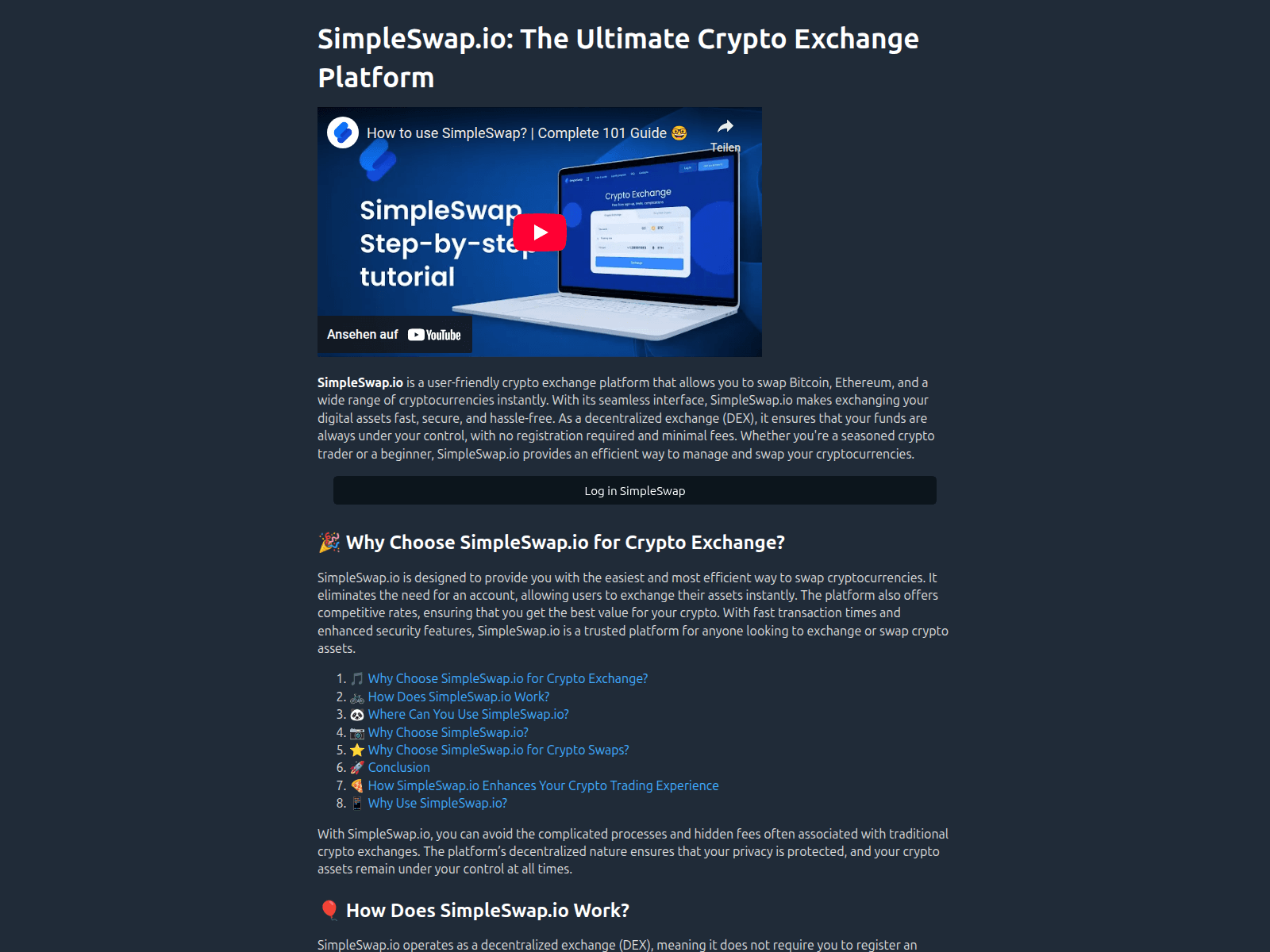 Screenshot of simpleswapl.org