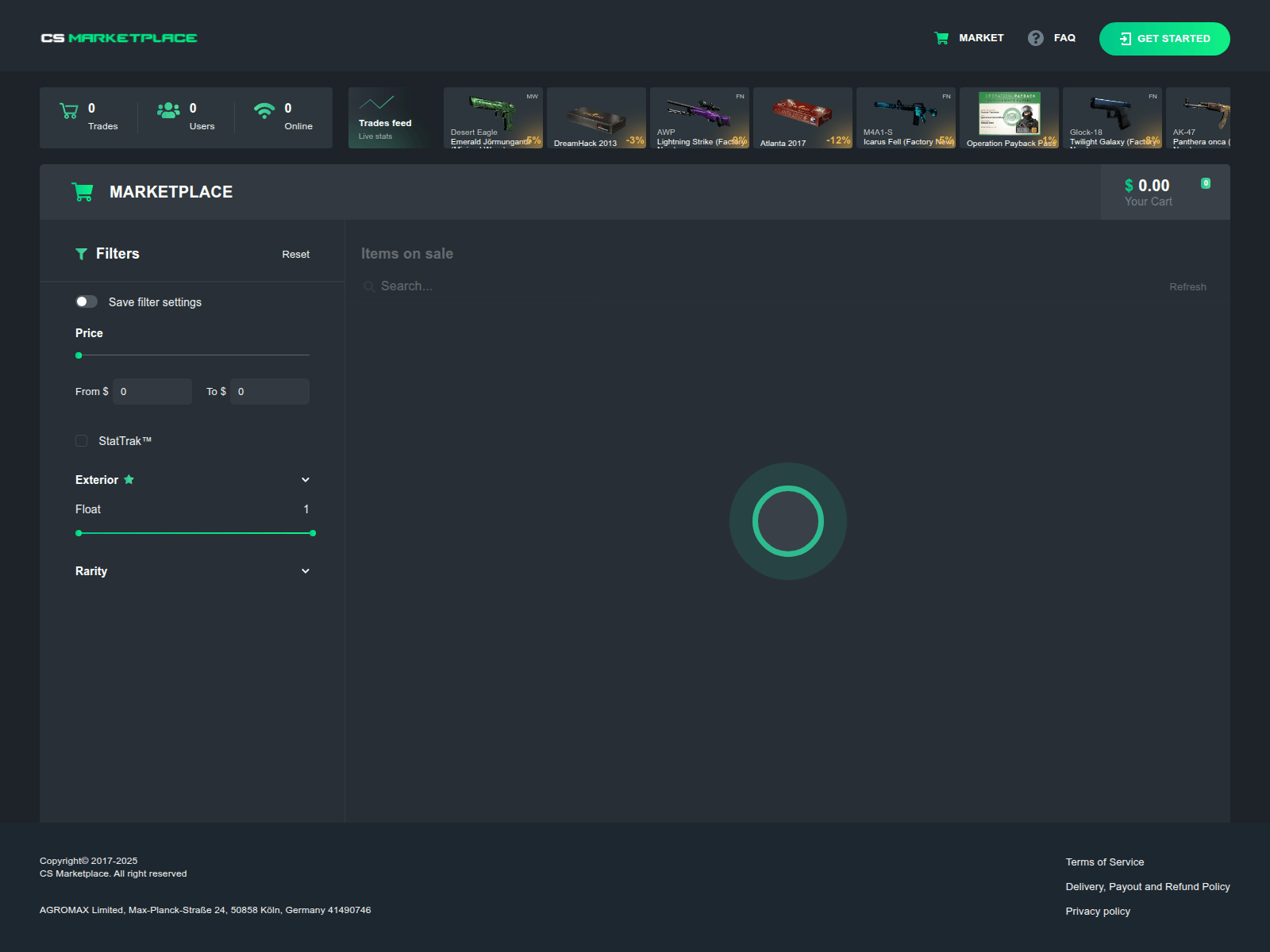 Screenshot of csmarketplace.net