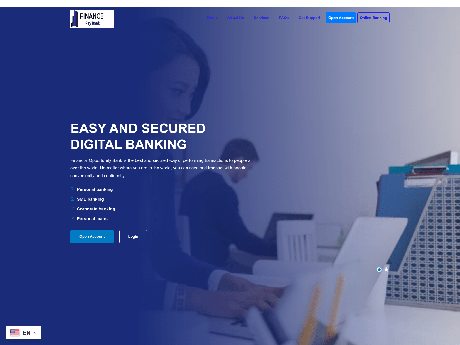 Screenshot of financialopportunitybnk.org