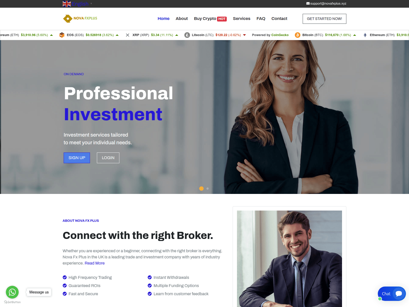 Screenshot of novafxplus.xyz.sterlingtrustfinancialpartners.com