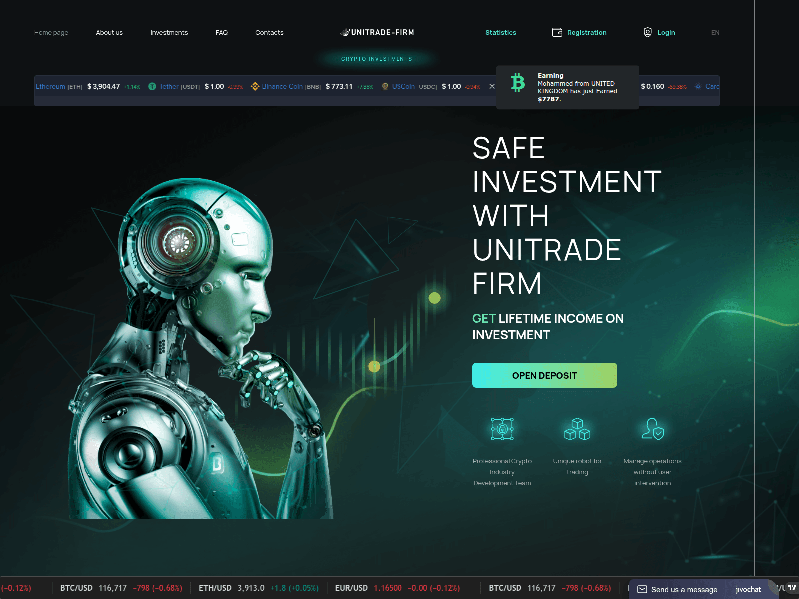 Screenshot of unitradefirm.com