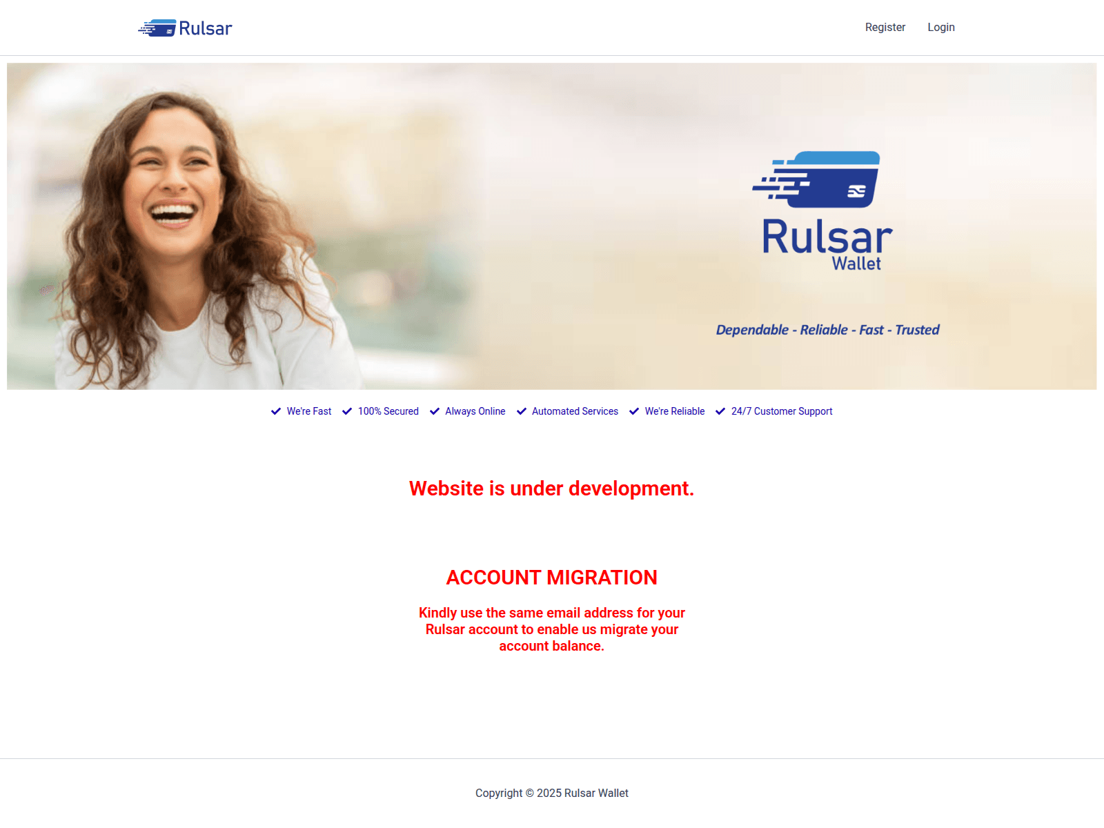 Screenshot of rulsar.com