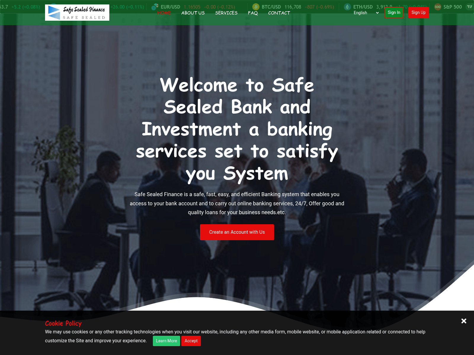Screenshot of safesealedfinance.online