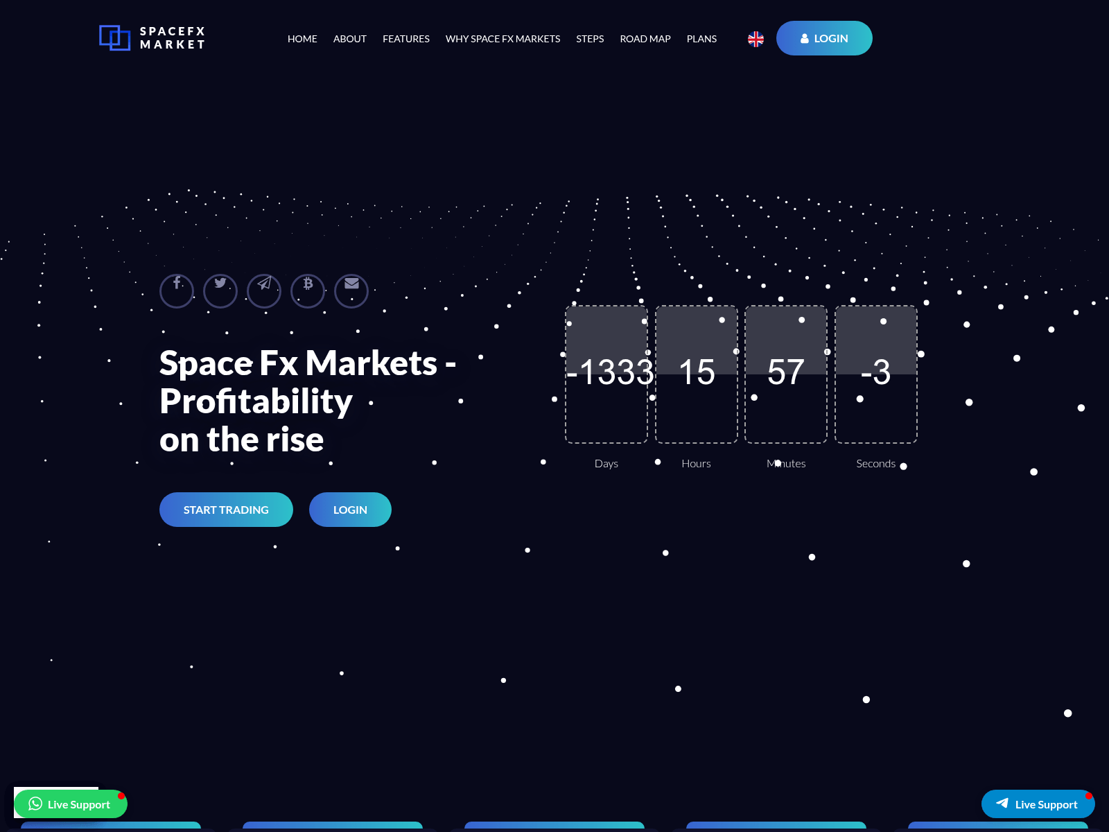 Screenshot of spacefxmarkets.life