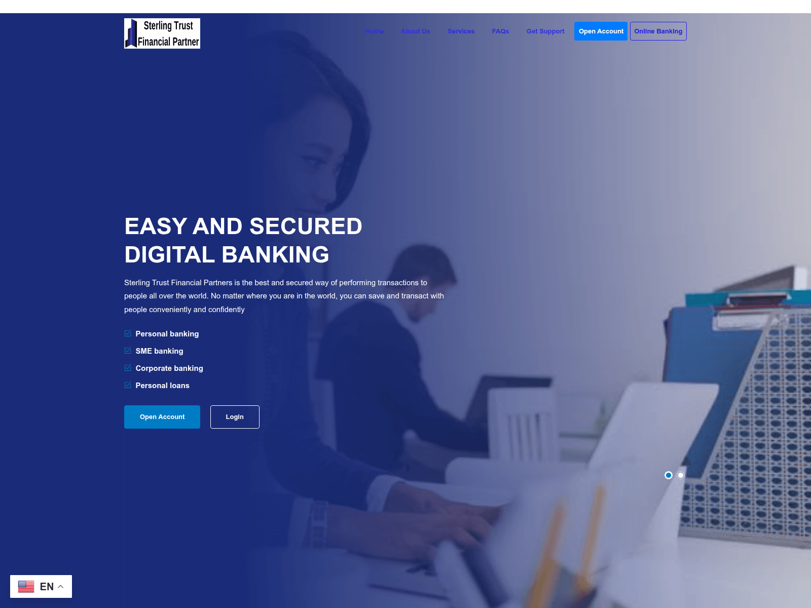 Screenshot of sterlingtrustfinancialpartners.org.sterlingtrustfinancialpartners.com