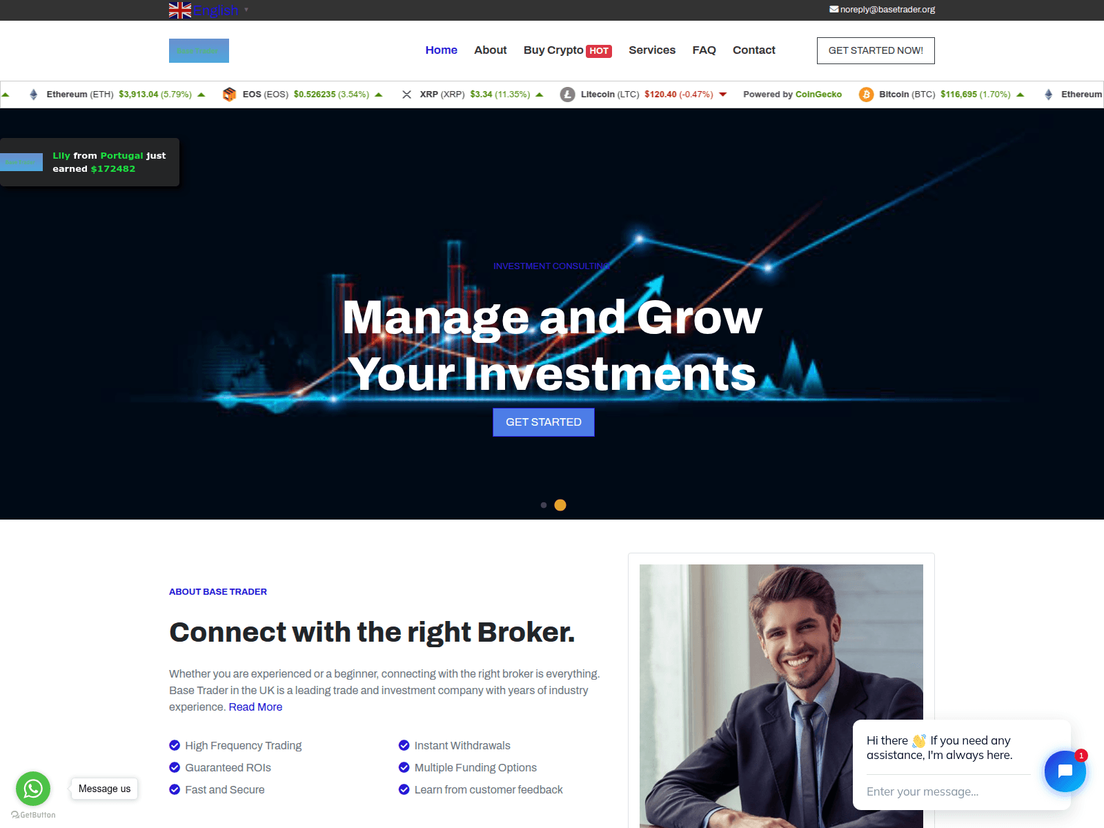 Screenshot of www.basetrader.org.finteckgrantbk.xyz