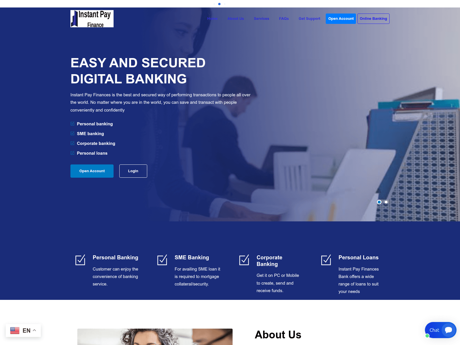 Screenshot of instantpayfinances.xyz