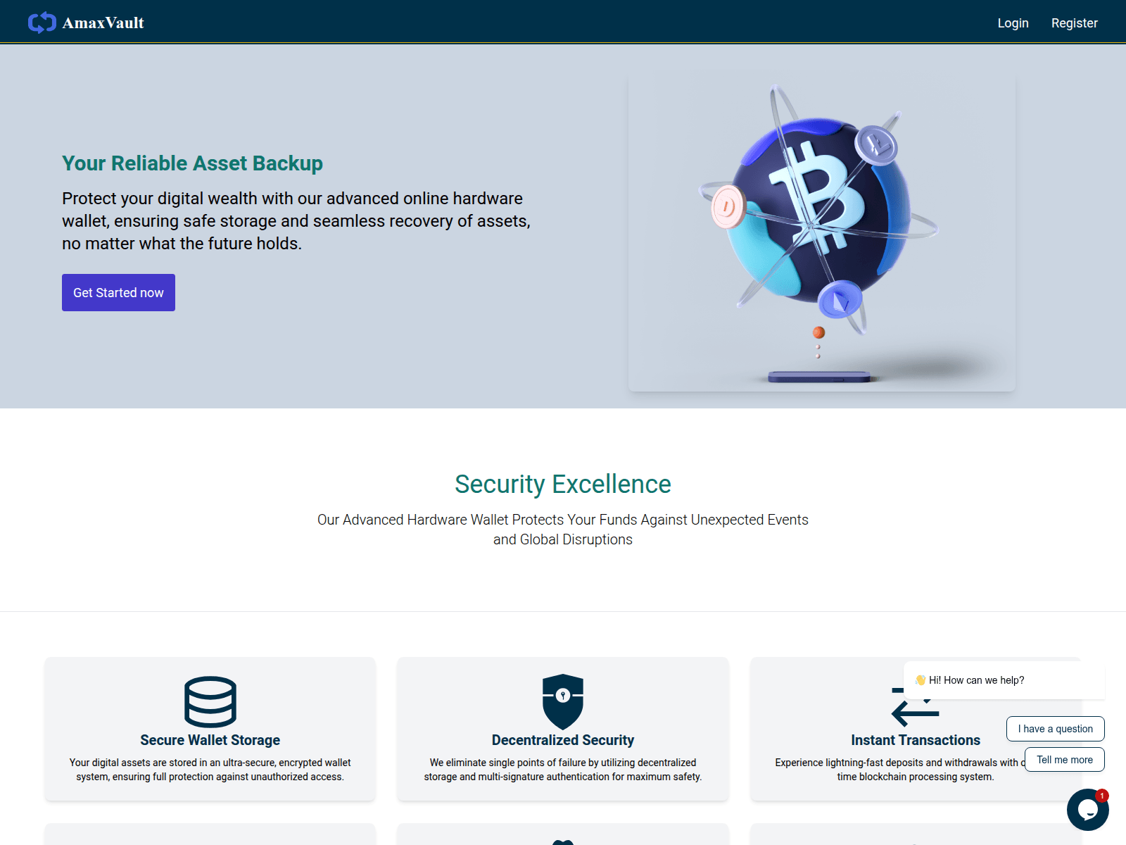 Screenshot of amaxvault.com