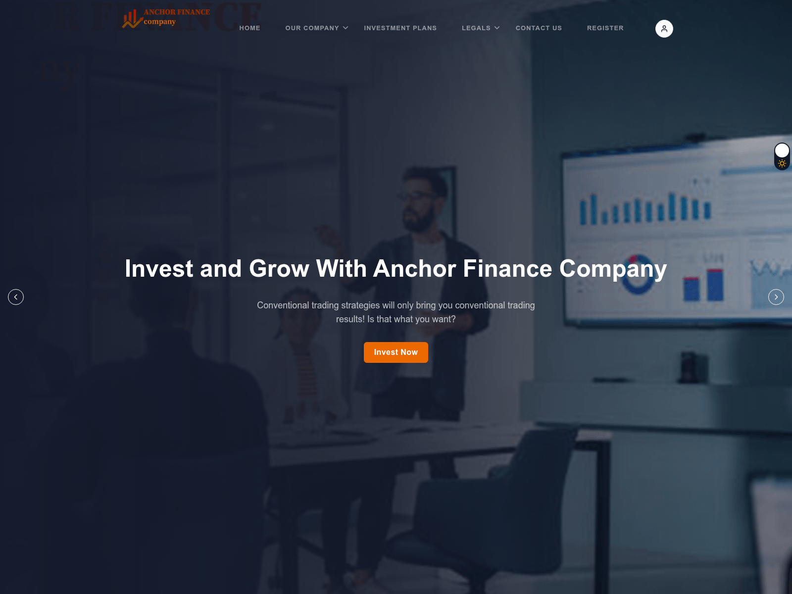 Screenshot of anchorxfinance.uk