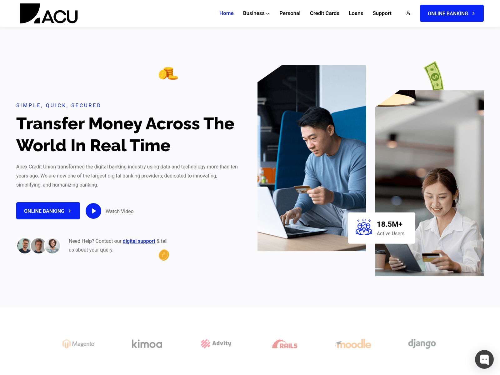 Screenshot of apexcreditunion.org