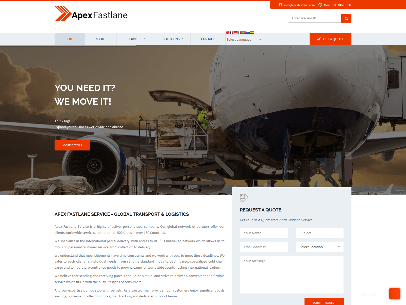 Screenshot of apexfastlane.com