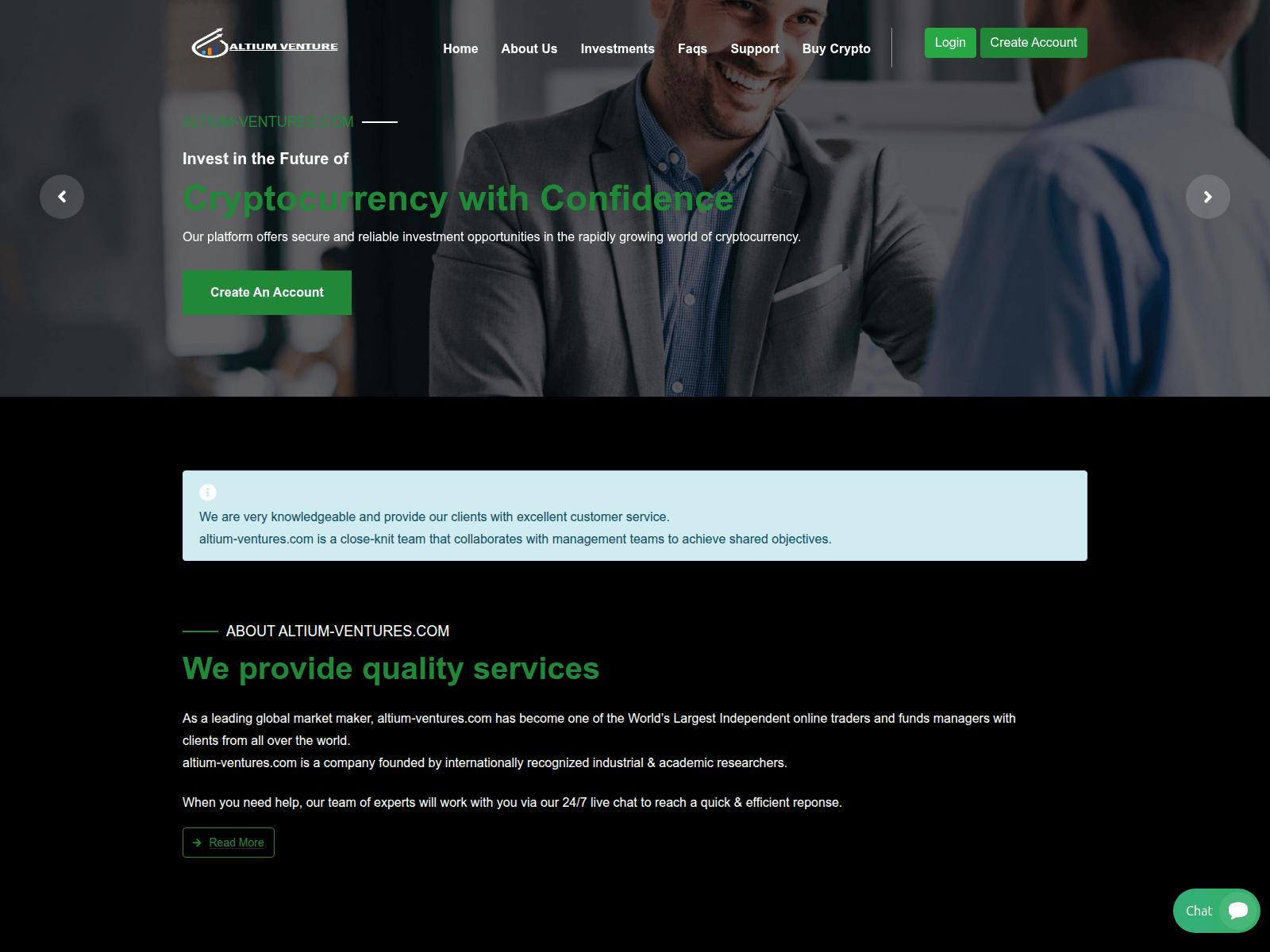 Screenshot of altium-ventures.com