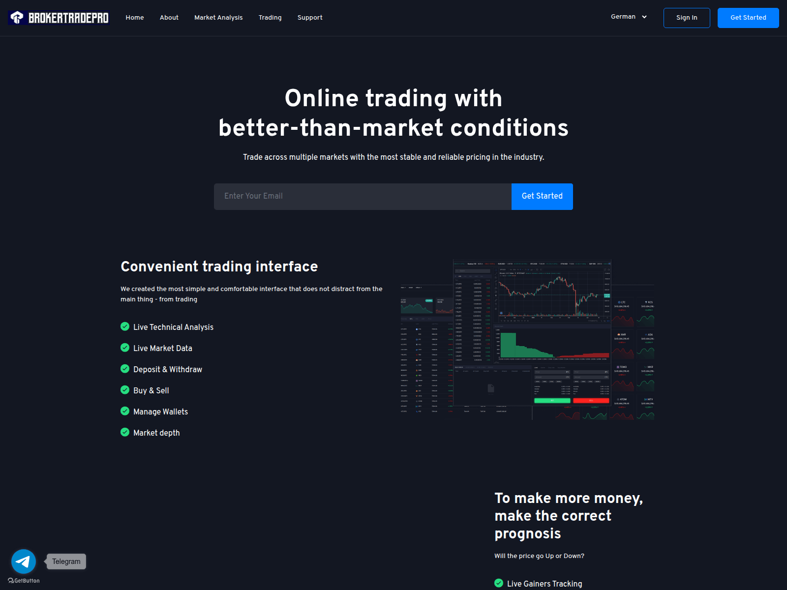 Screenshot of brokertradepro.com