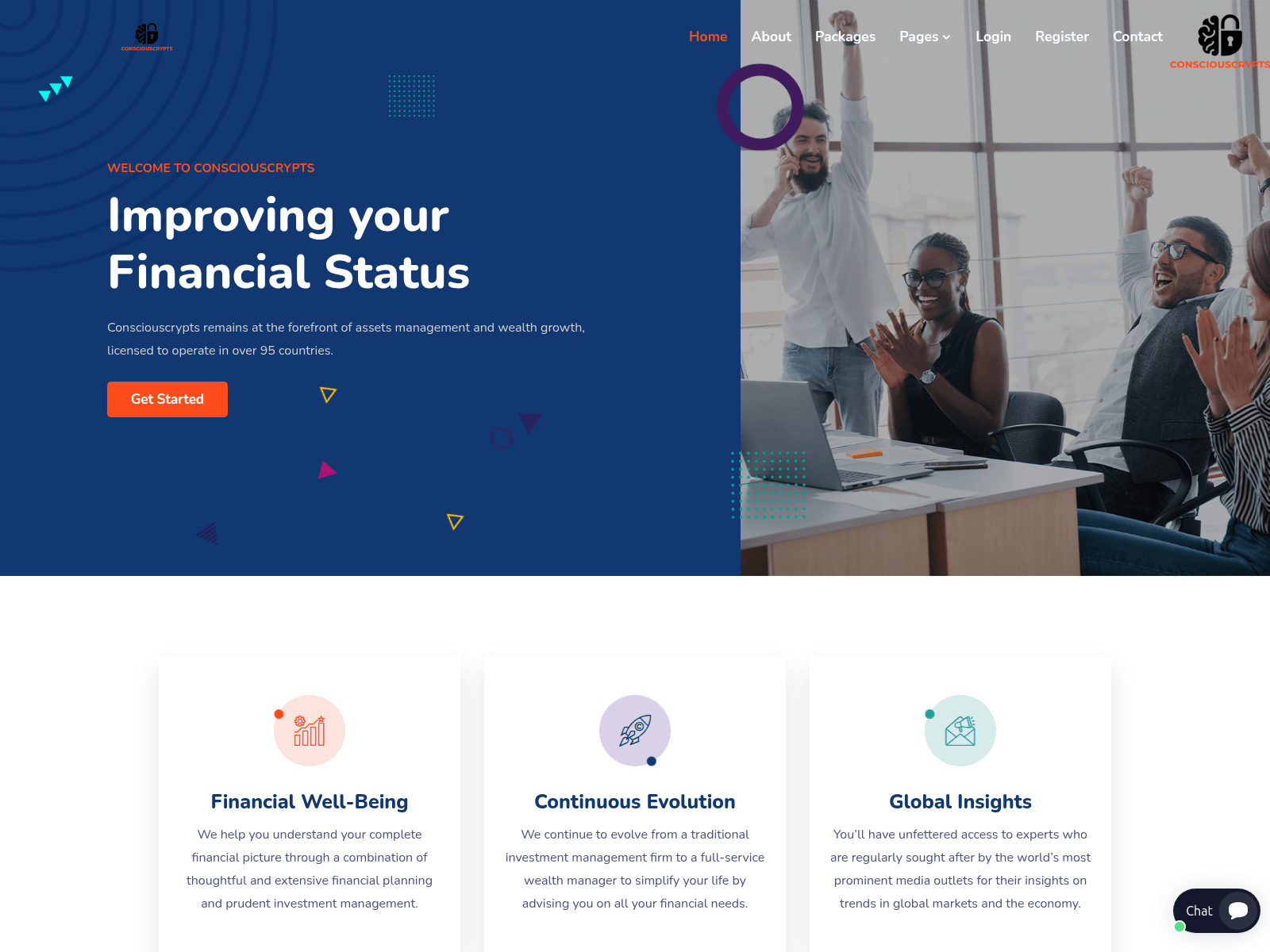 Screenshot of consciouscrypts.com