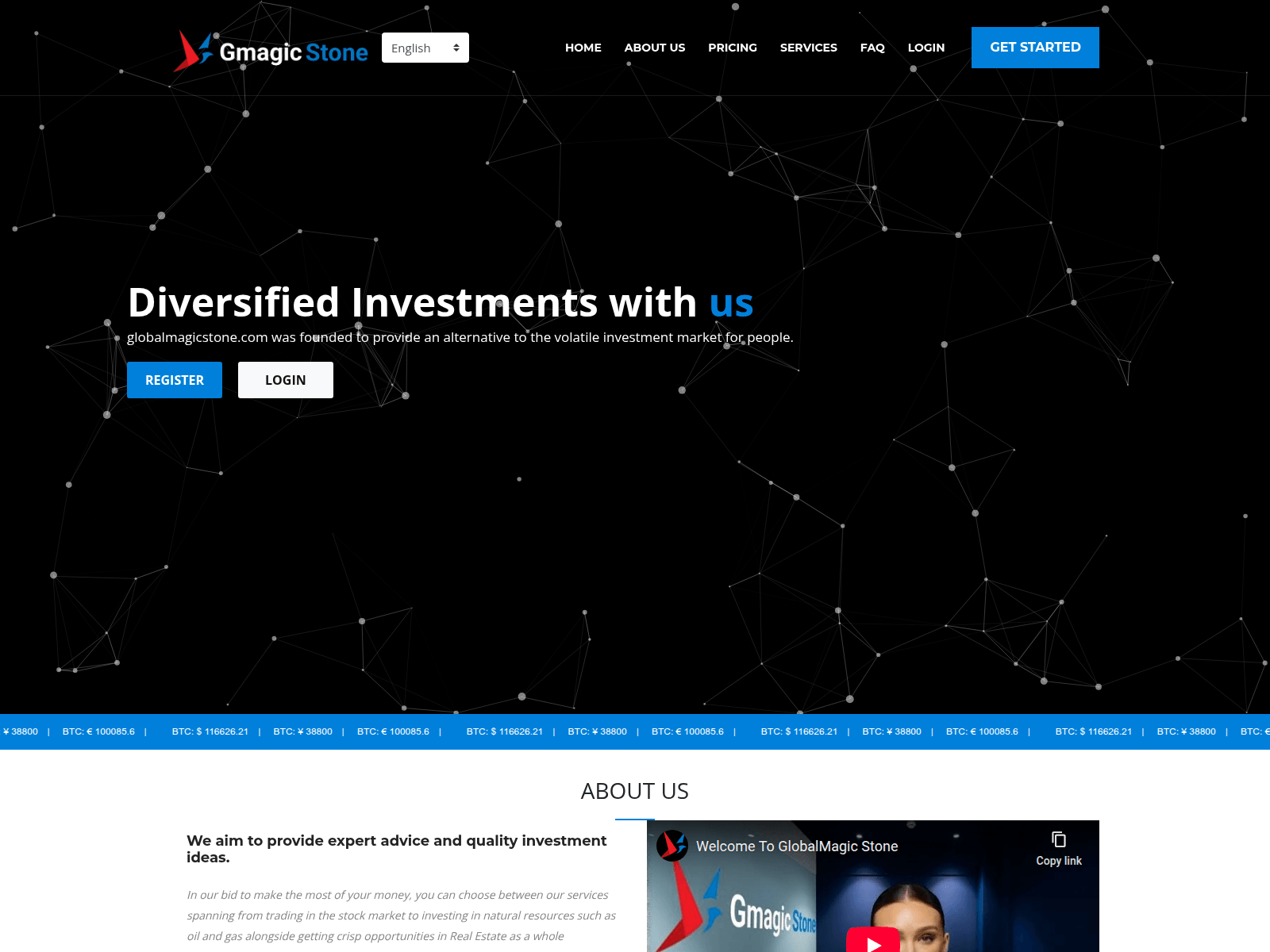Screenshot of globalmagicstone.com