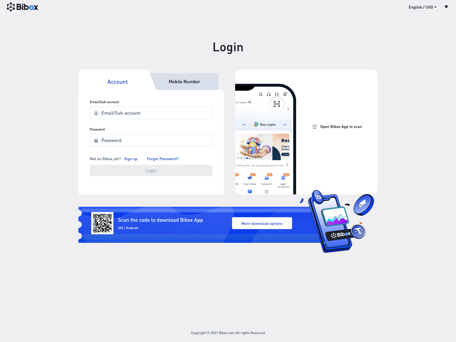 Screenshot of www.bibox-login.com