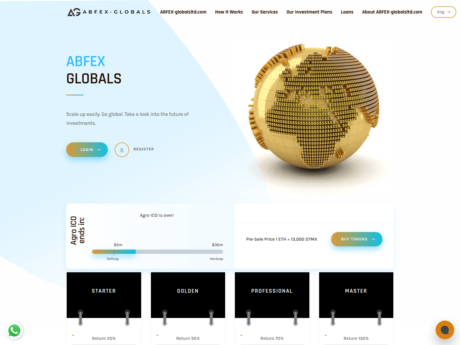 Screenshot of abfex-globalsltd.com