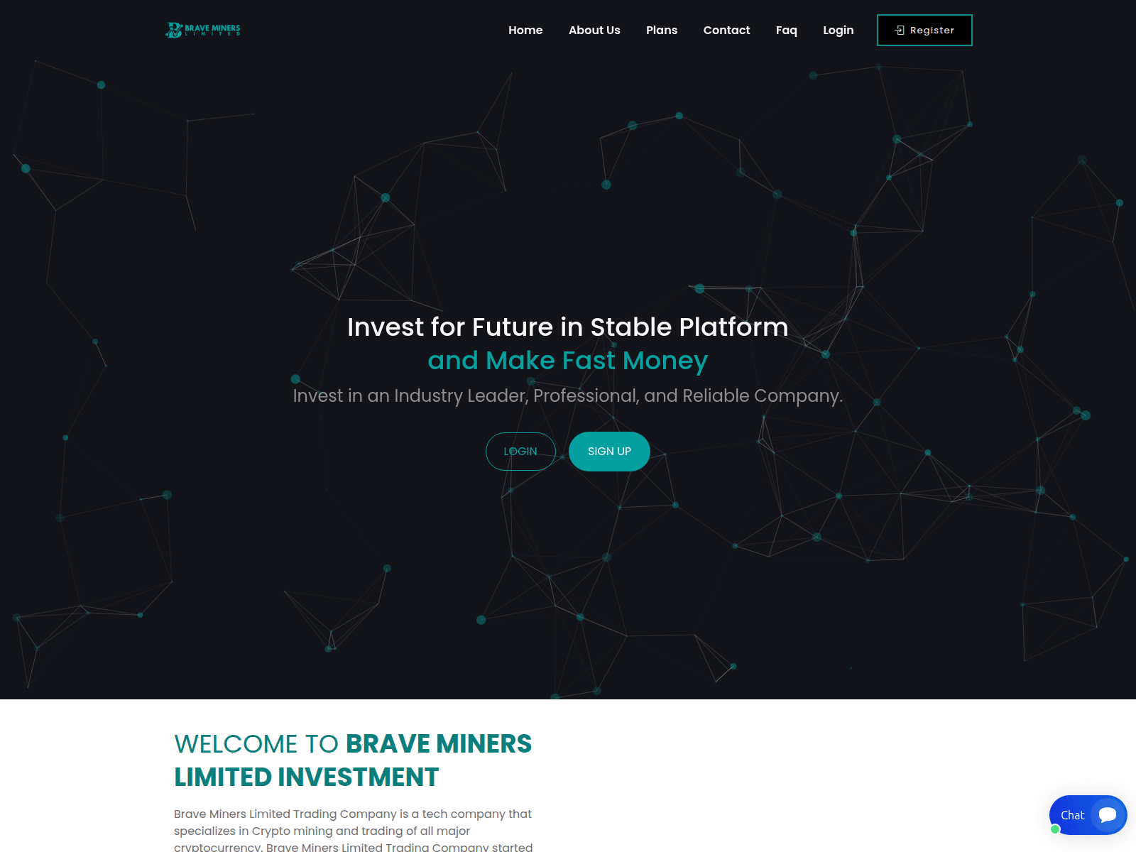 Screenshot of braveminerlimited.com
