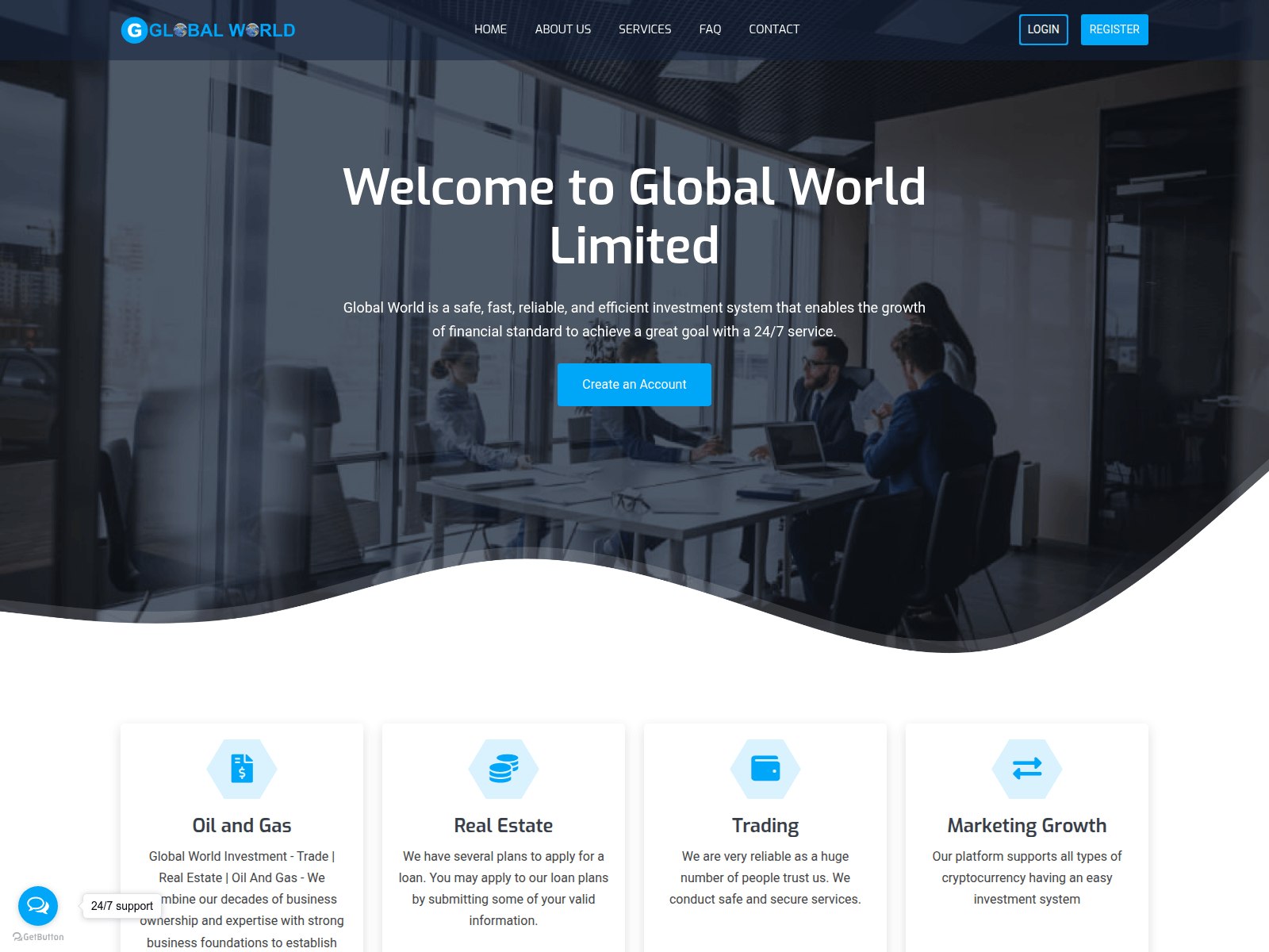 Screenshot of globalworldlimited.com