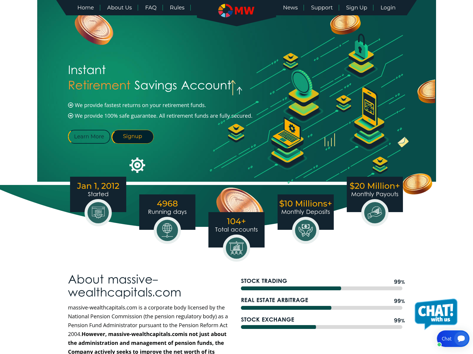 Screenshot of massive-wealthcapitals.com