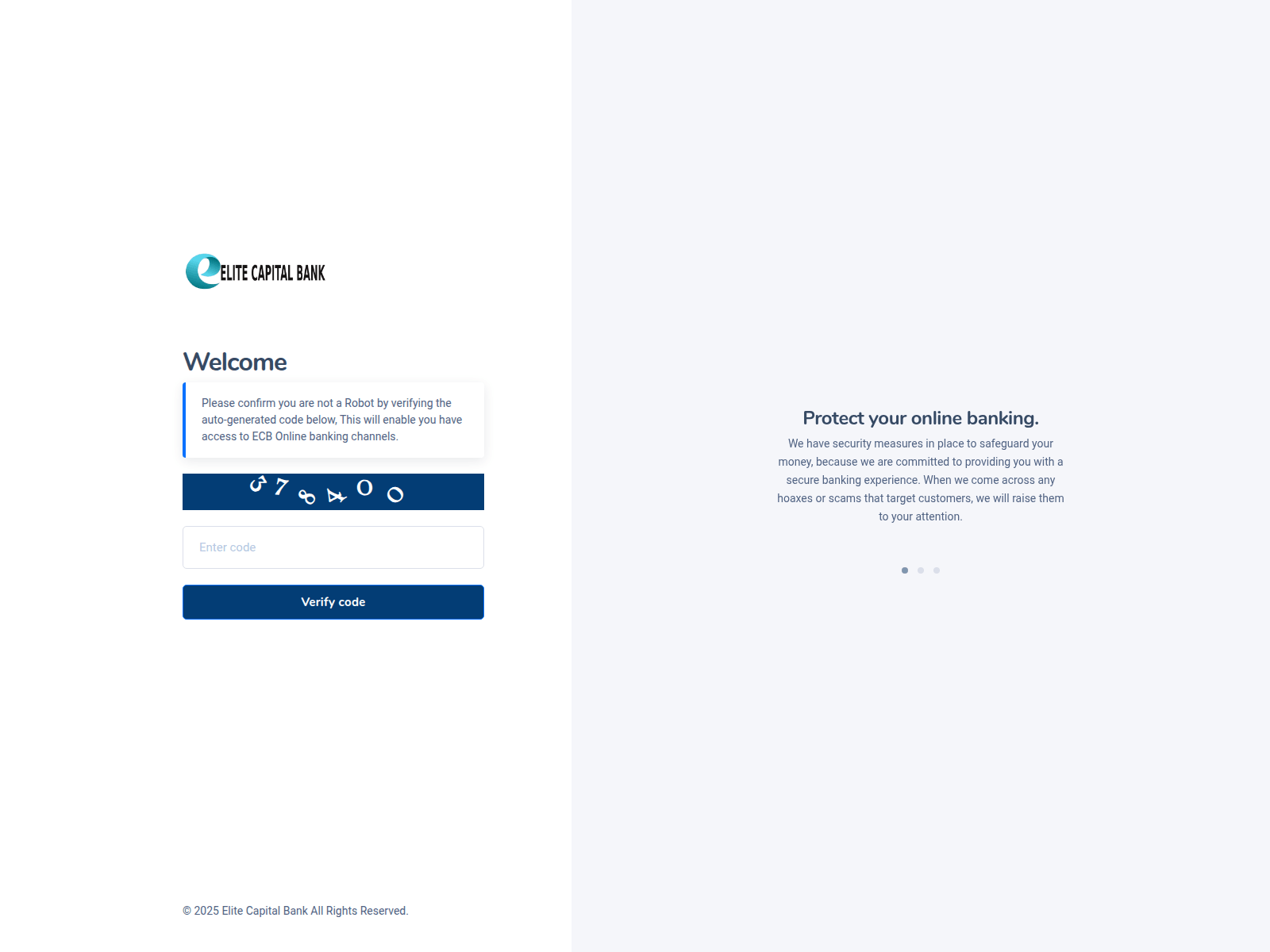 Screenshot of myaccount.elitecapitalbk.live