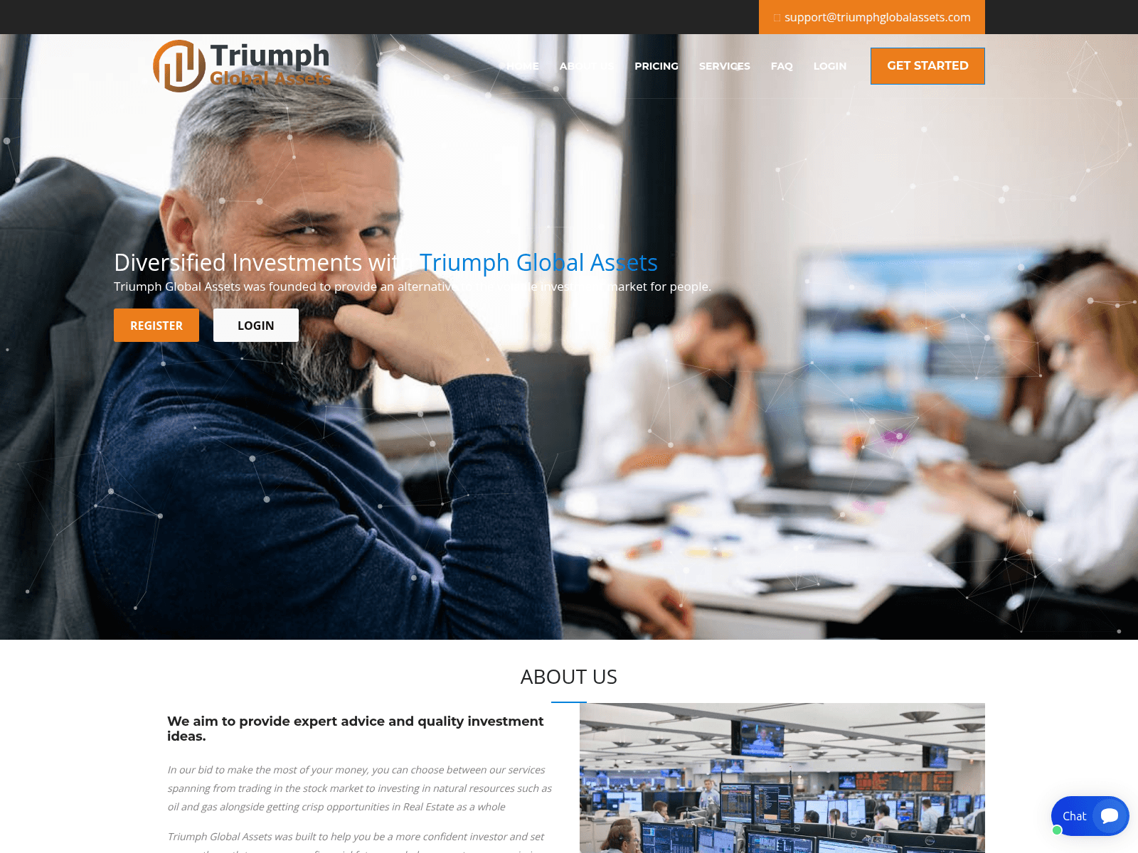 Screenshot of triumphglobalassets.com