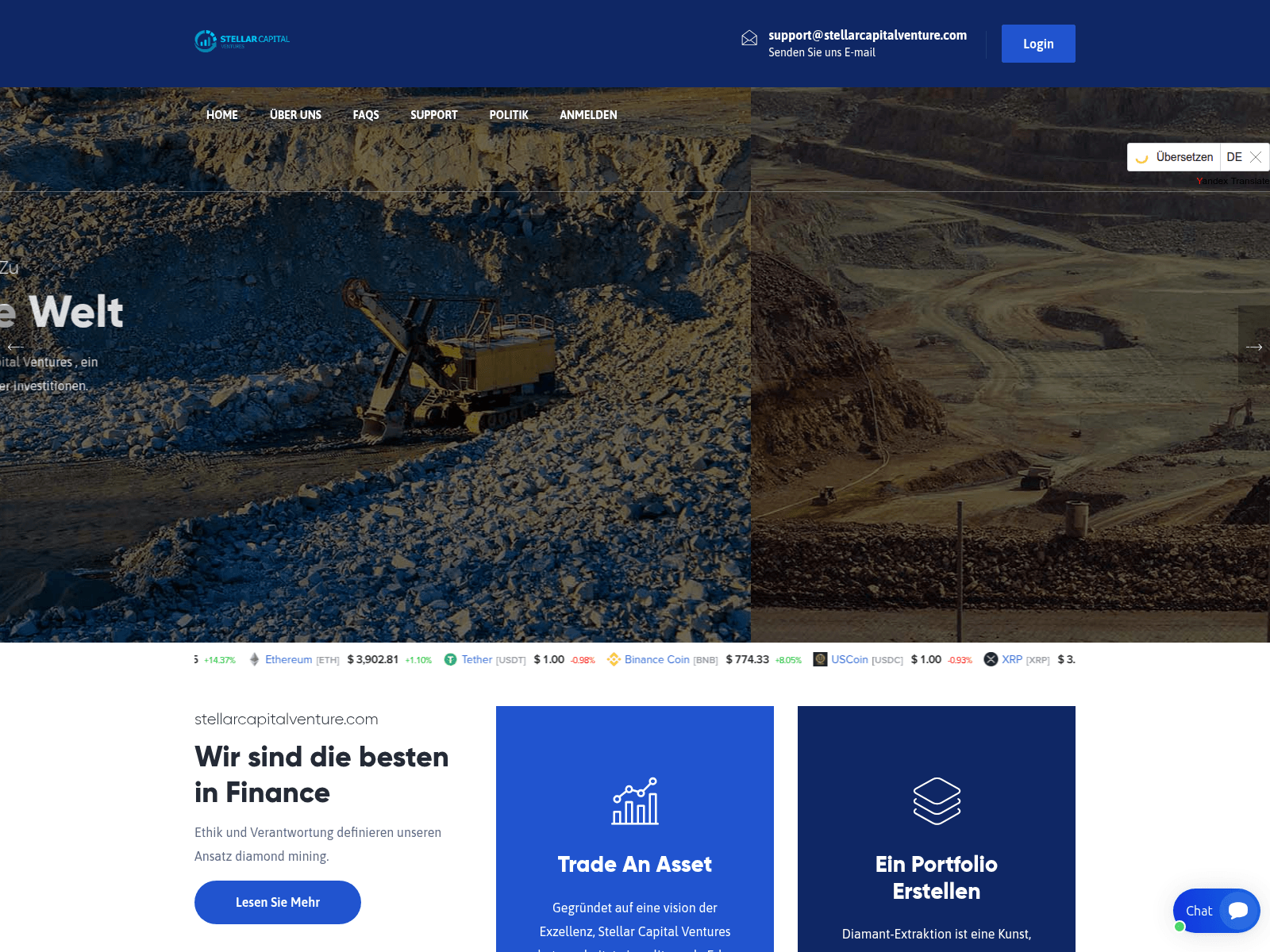 Screenshot of stellarcapitalventure.com