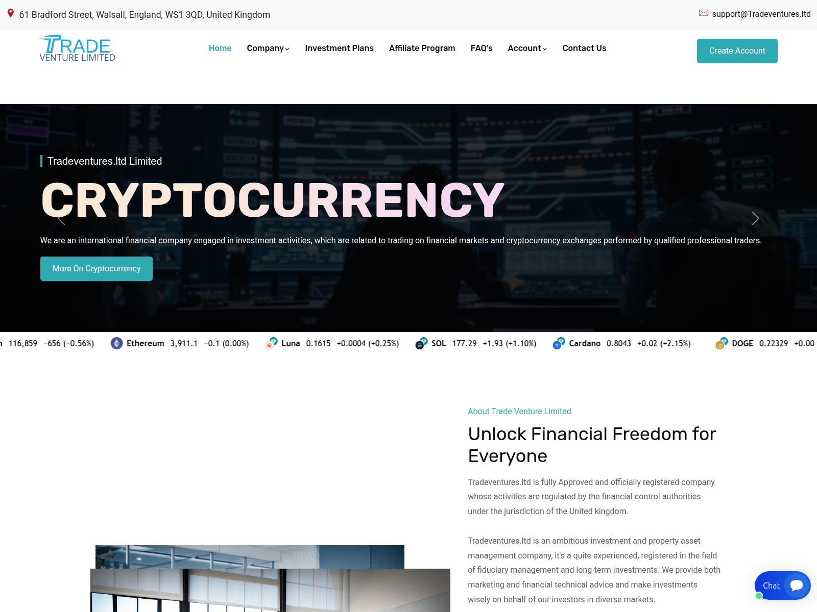 Screenshot of tradeventures.ltd