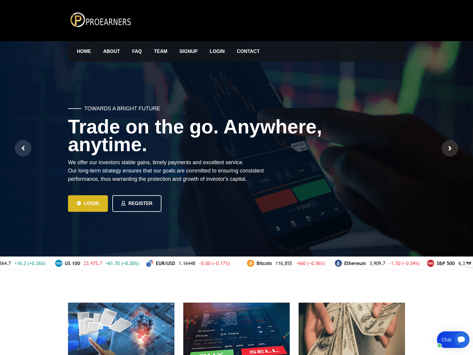 Screenshot of proearners.live