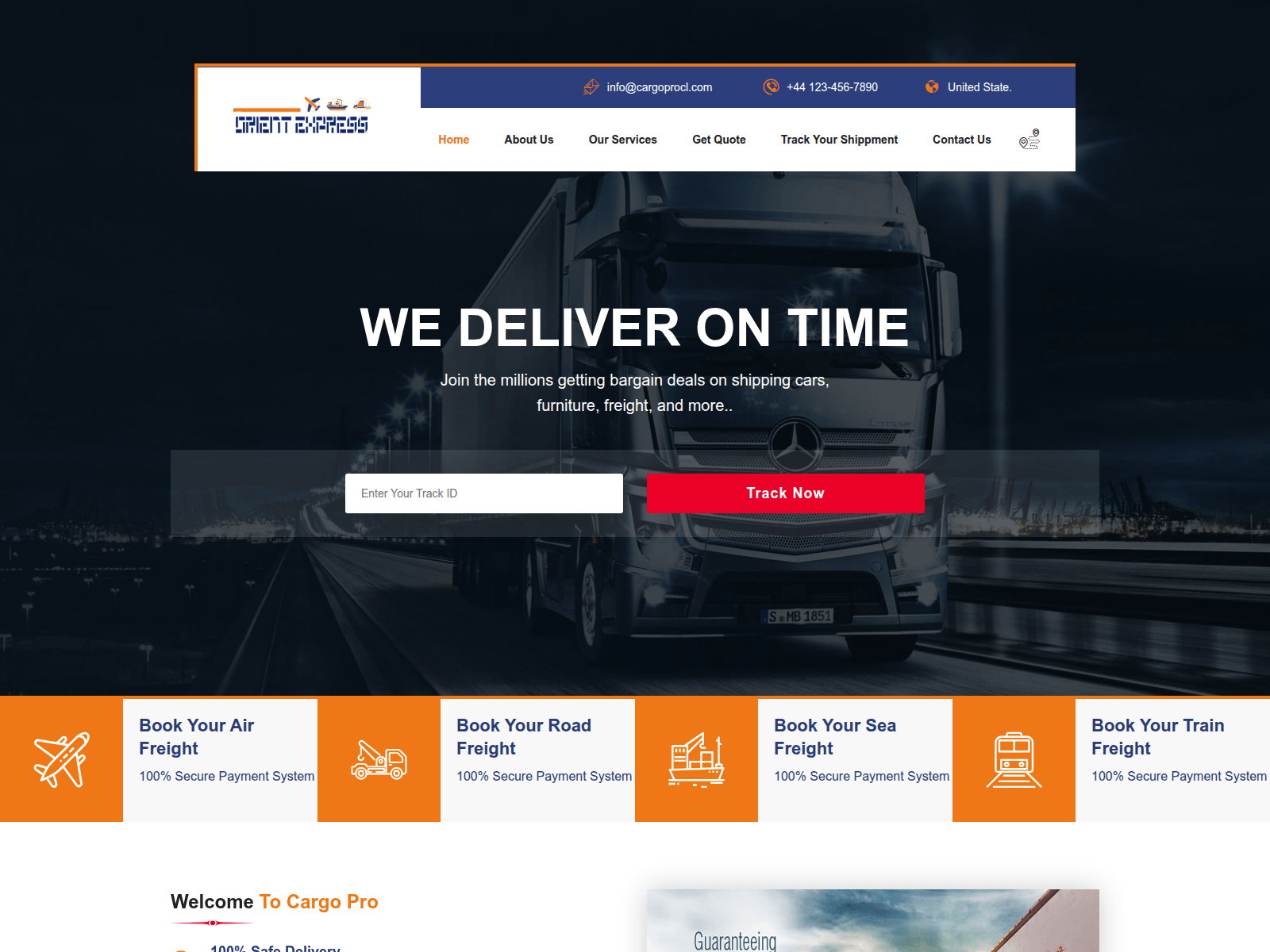 Screenshot of www.orient.globalshippingservices.live