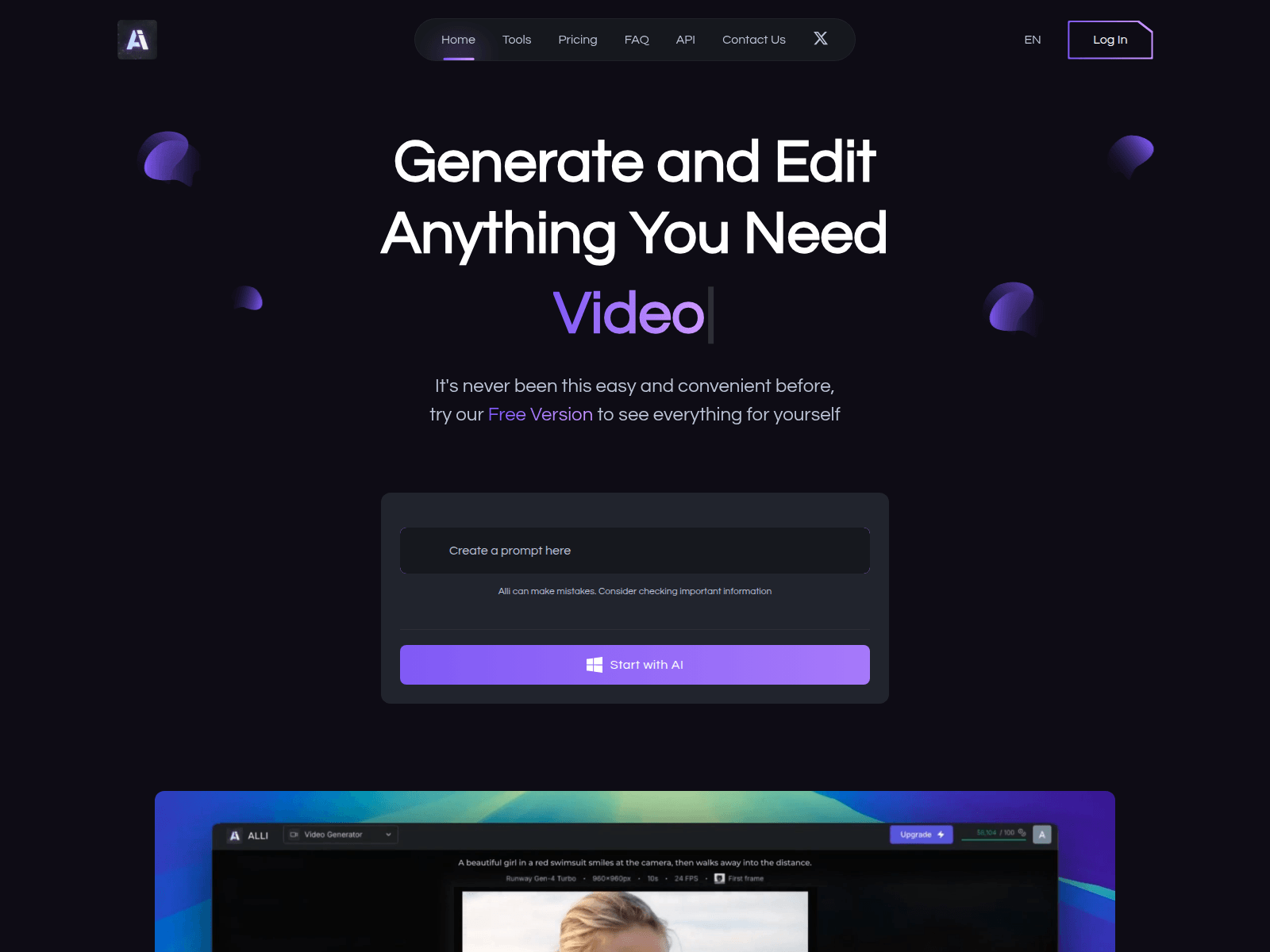 Screenshot of studio.alli-ai.network