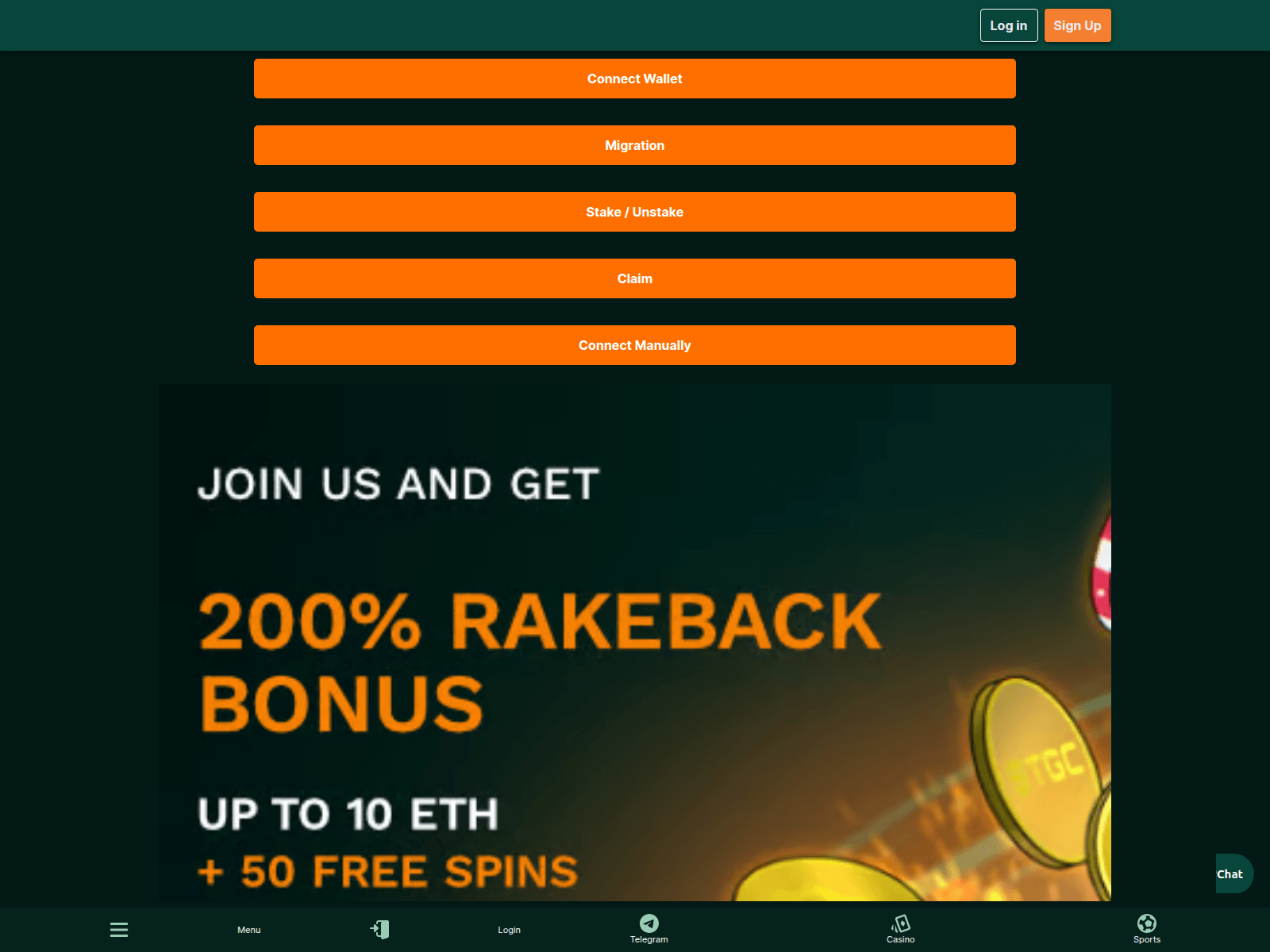 Screenshot of tg-casino.world