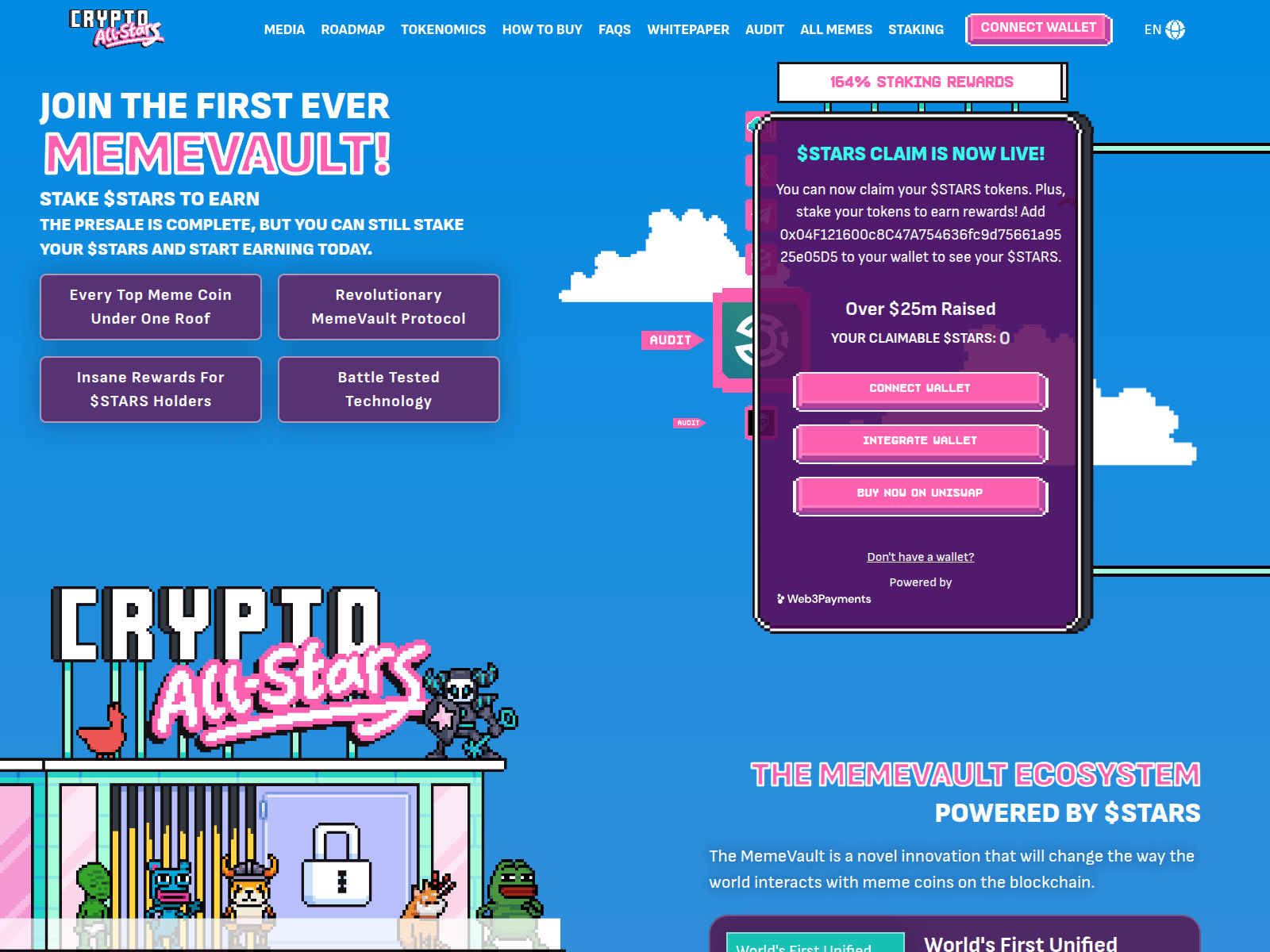 Screenshot of secure.cryptoallstars-integration.xyz