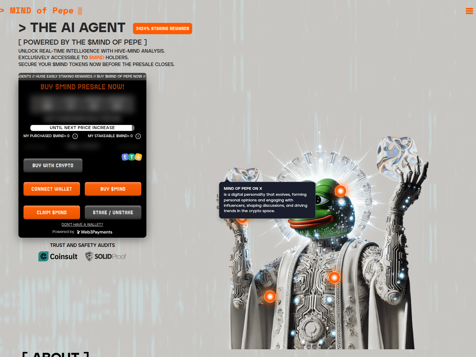 Screenshot of www.mindofpepe-bridge.xyz