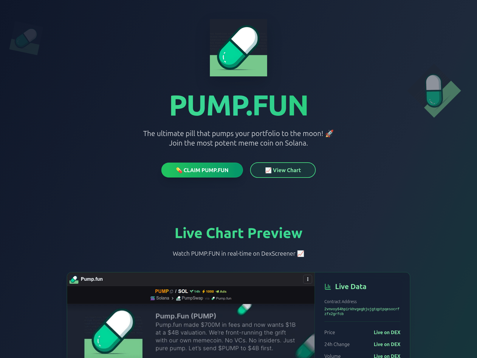 Screenshot of pumpcrypto.xyz