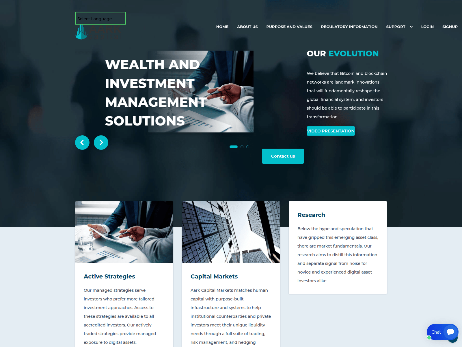 Forensic screenshot of aarkcapital.com