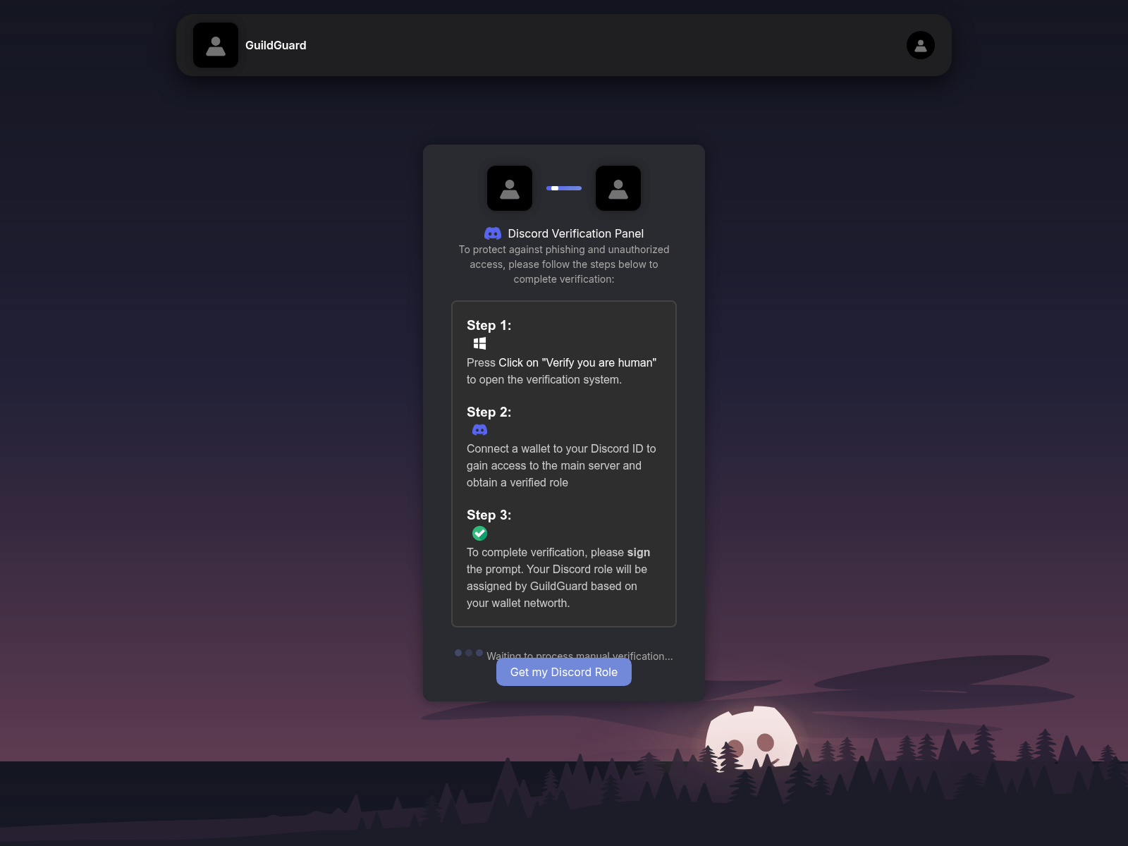 Screenshot of guildrole.com