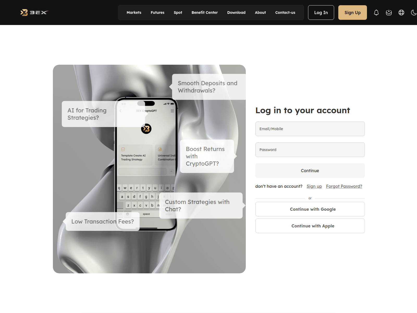 Screenshot of 3ex-login.com