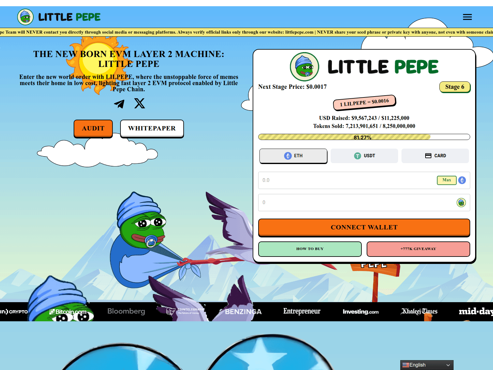 Screenshot of littleipepe.xyz