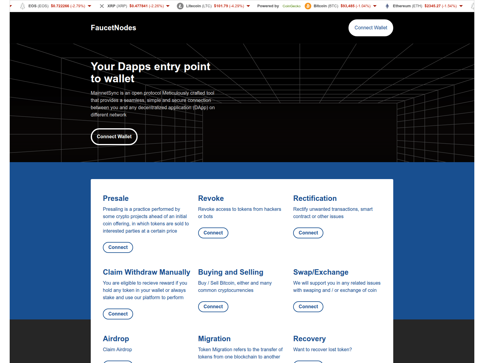 Screenshot of coinnodes.xyz