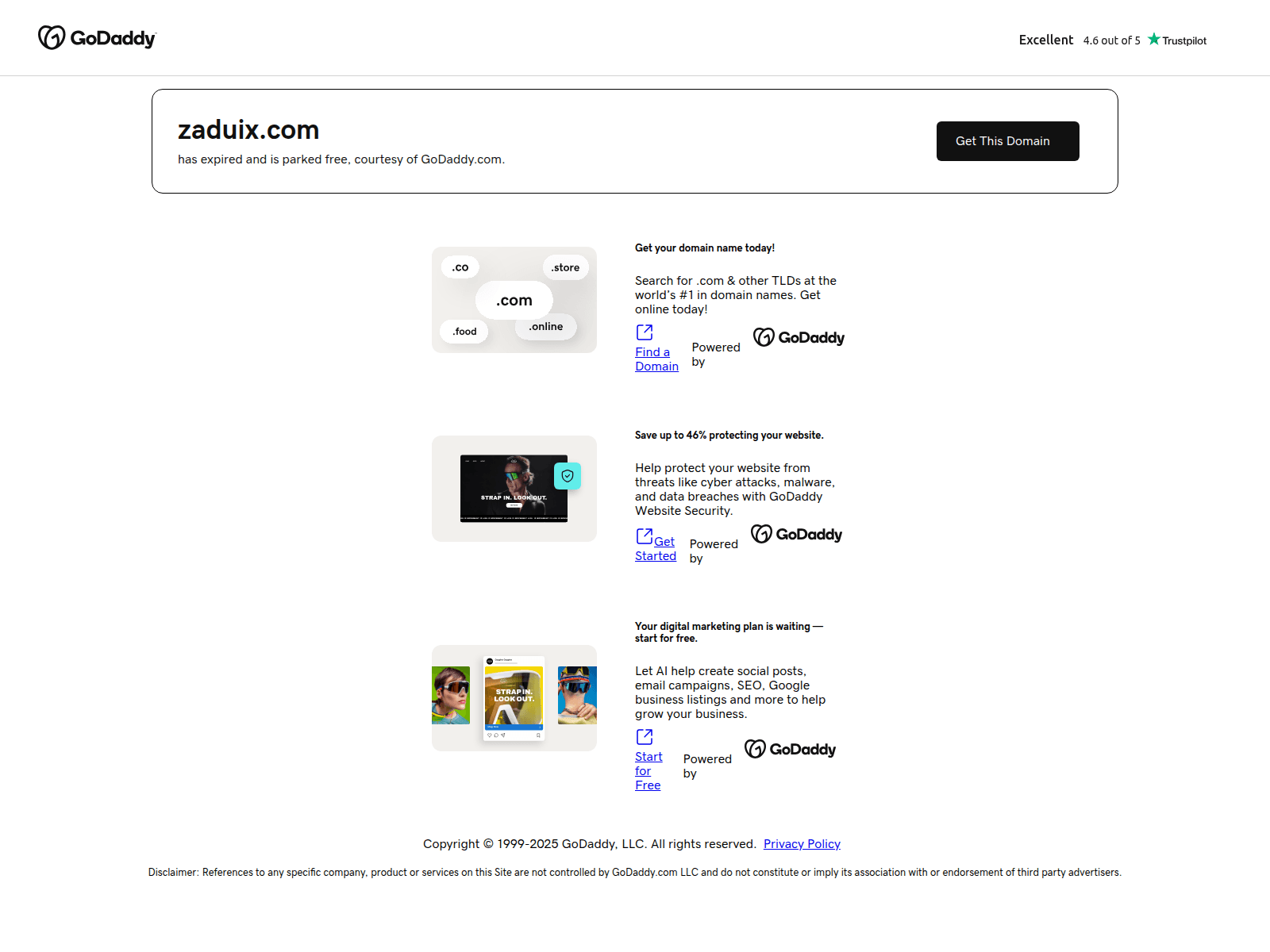 Screenshot of zaduix.com