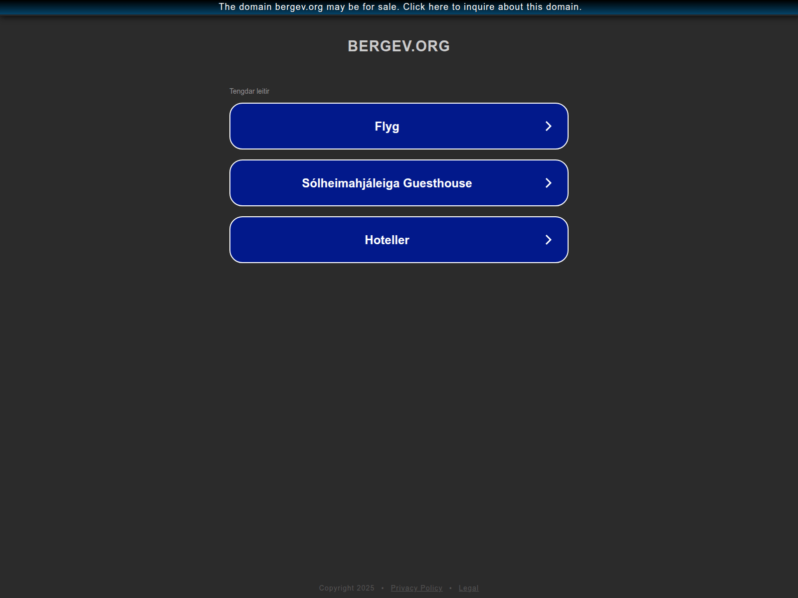 Screenshot of ww25.bergev.org