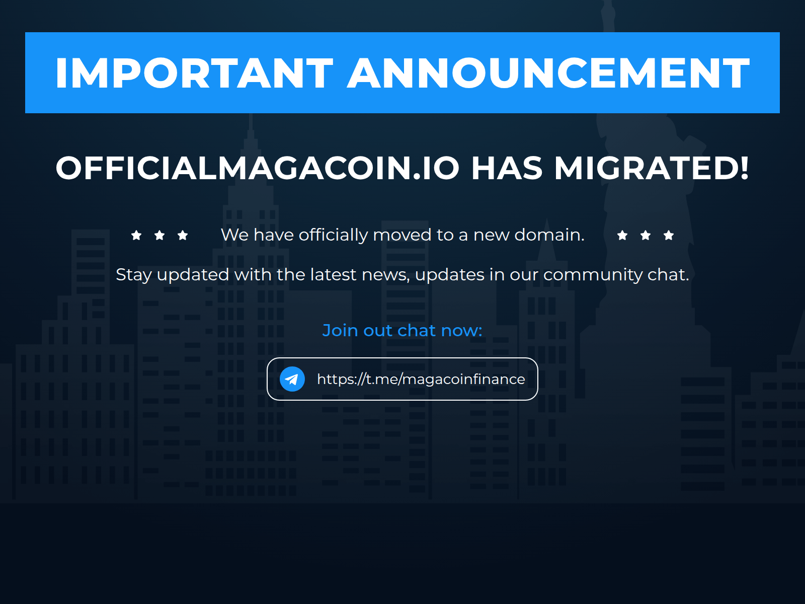 Screenshot of officialmagacoin.io