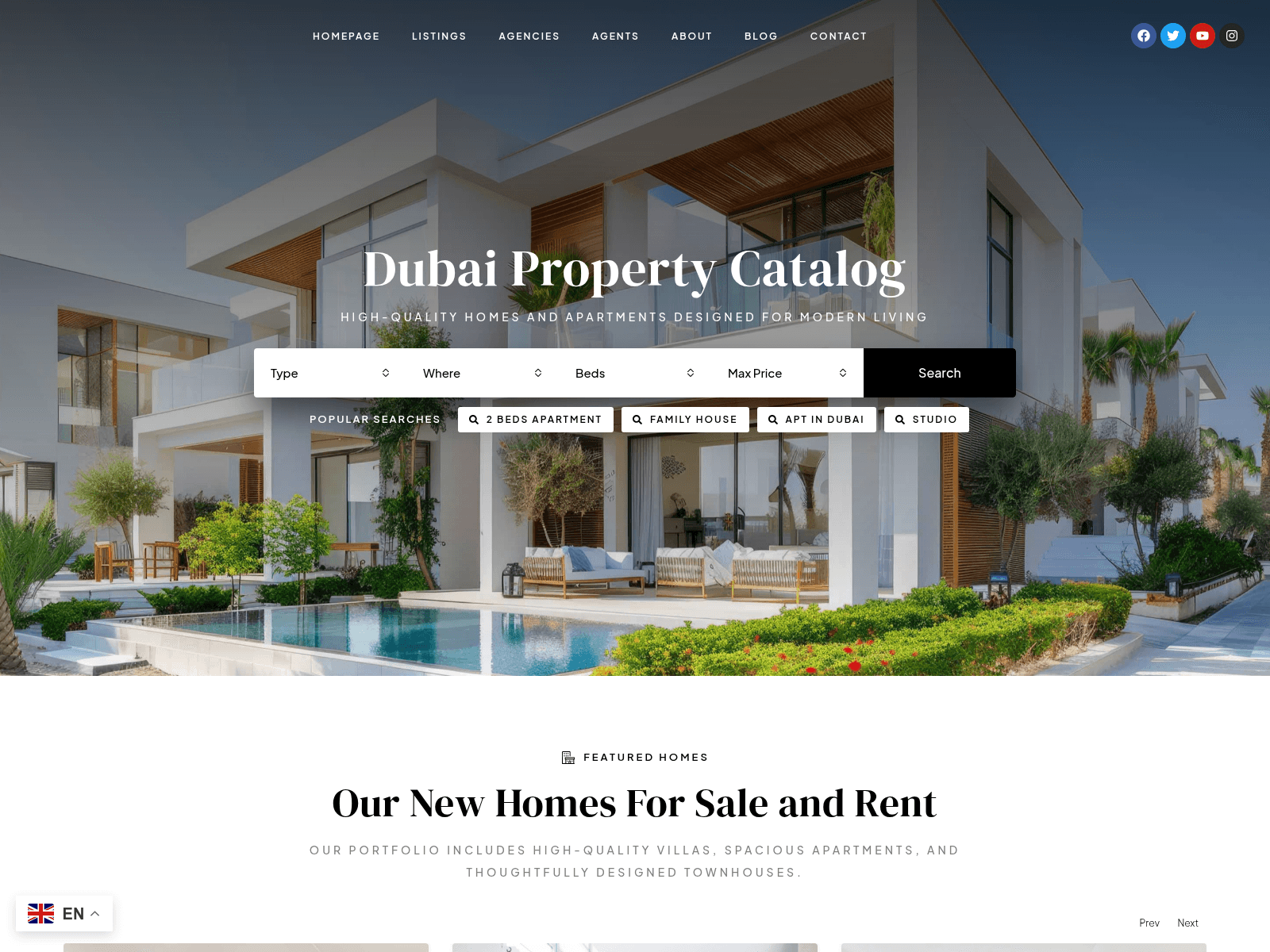 Screenshot of dubaipropertycatalog.com