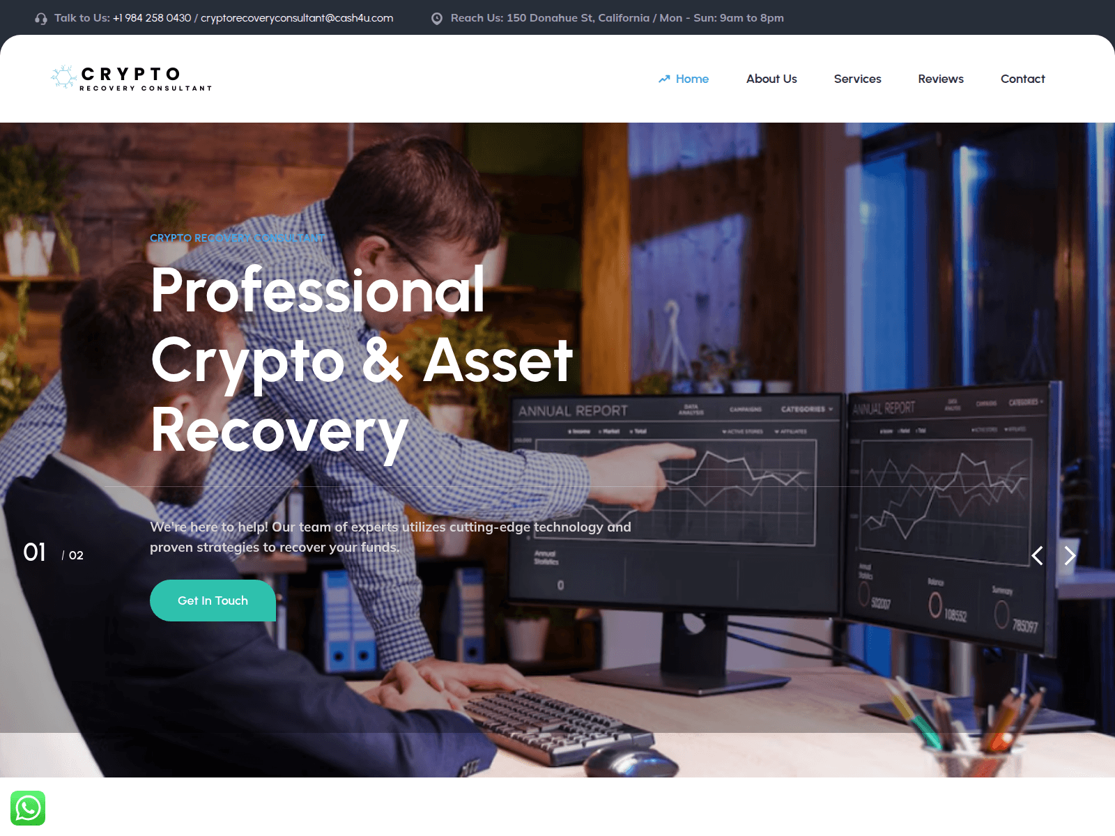 Screenshot of cryptorecoveryconsultant.com